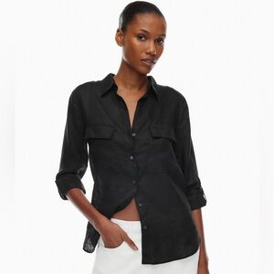 Aritzia Babaton Utility Linen Shirt